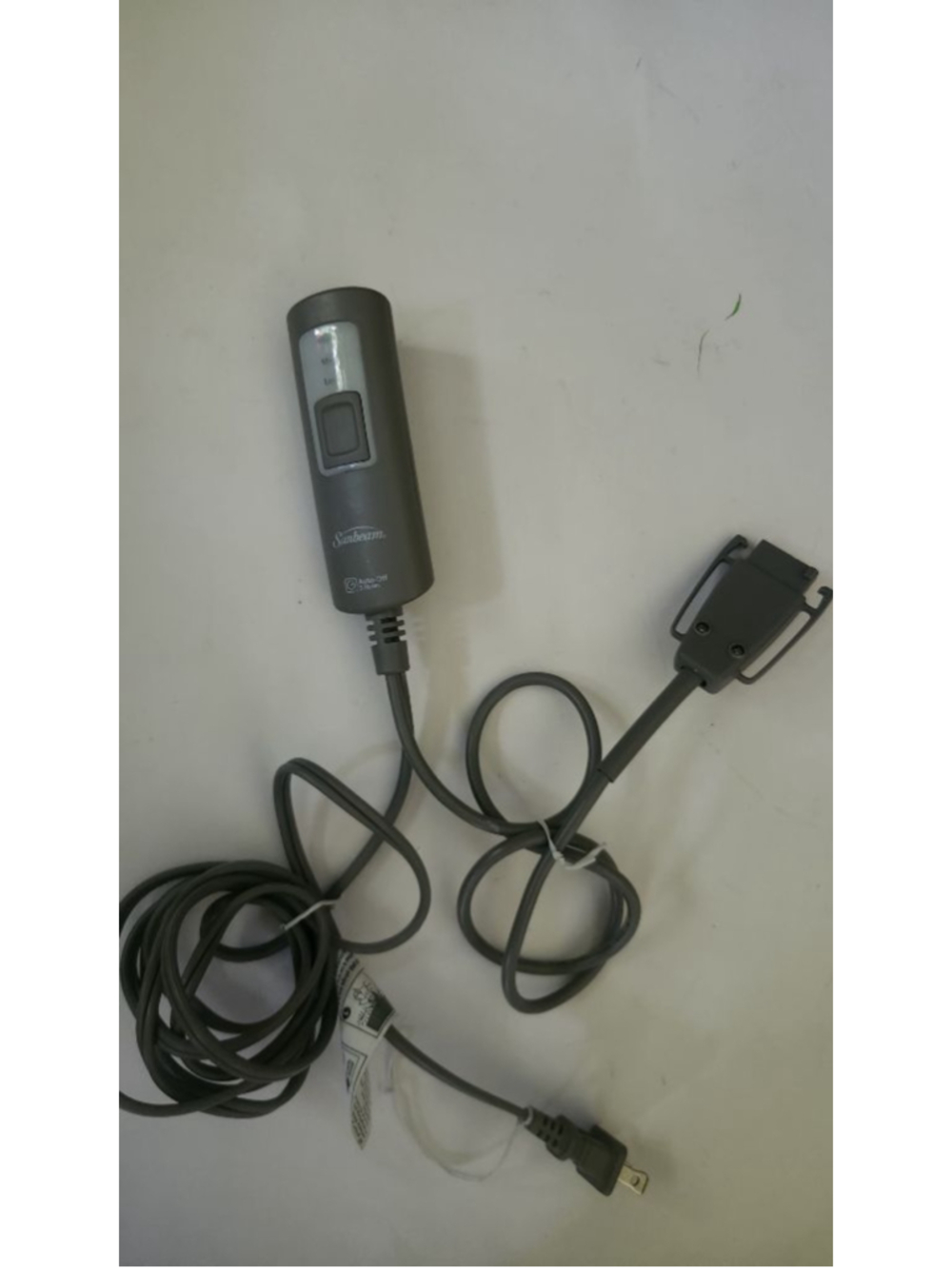 Sunbeam Electric Blanket Controller Cord T85B Heated Blanket Control OEM Gray